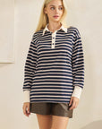 Sloan Striped Long Sleeve Polo