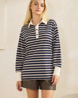 Sloan Striped Long Sleeve Polo