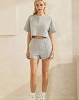 Gray Zenna Short Sleeve Top