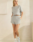 Gray Zenna Short Sleeve Top