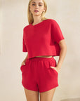 Red Zenna Short Sleeve Top