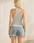 BTTRMMT The Aria Fitted Tank Top back view showing clean lines and smooth fit