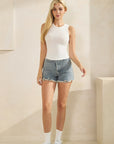 White Essential Rib Tank