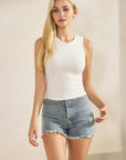 White Essential Rib Tank