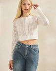 Lila lace Knit Cardigan
