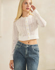 Lila lace Knit Cardigan