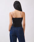 BTTRMMT Hadley Contrast Trim Top back view highlighting clean back design and fitted shape