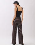 BTTRMMT Vera Faux Leather Pants back view showing clean seams and comfortable waistband fit