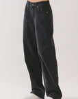 BTTRMMT Evie Mid-rise Washed Black Denim Jeans showing relaxed straight-leg silhouette and subtle washed black finish.