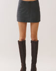 BTTRMMT Leia Skort front view with clean mini silhouette, structured fit, and smooth fabric