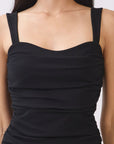 BTTRMMT The Brielle Top close-up of soft stretch fabric and neckline detail