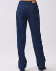 BTTRMMT Serena Straight Denim back view featuring classic back pockets and straight leg cut