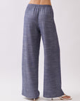 Back view of BTTRMMT Denim Calia Pants showcasing the relaxed wide-leg silhouette and comfy elastic waistband.