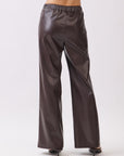BTTRMMT Vera Faux Leather Pants back view showing clean seams and comfortable waistband fit