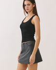BTTRMMT Sculpt Square Tank side view showing fitted silhouette and sleek ribbed fabric